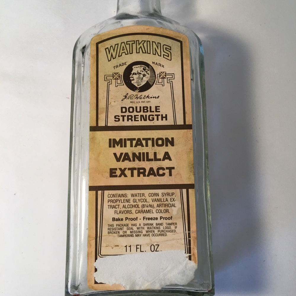 Vtg Watkins Vanilla Extract Bottle Empty